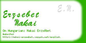 erzsebet makai business card